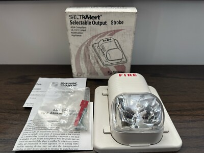 BRAND NEW System Sensor S1224MCW Fire Alarm Wall Strobe White FREE SHIPPING !!!