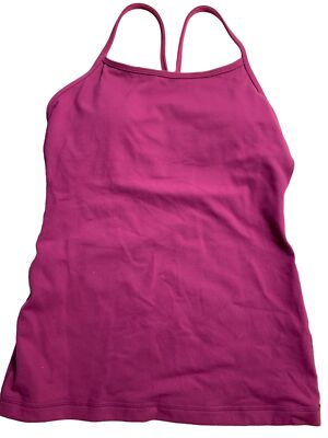 LuluLemons Athletic Top Buld-in Sport Bra Purple Tank Size Small