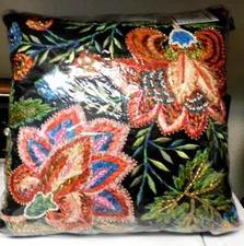 MACKENZIE-CHILDS JAIPUR  PILLOW,NEW WITH ALL TAGS IN ORIGINAL WRAP