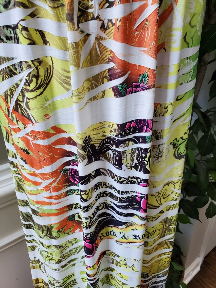 Maxi Vestido Chesley Para Mujer Multicolor Polirayón Fuera del Hombro Informal Largo S Foto 4 de 4