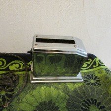 Working Vintage, Art Deco Waters Genter Stainless Steel Chrome One Slice Toaster