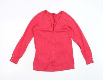 Matalan Damen rosa V-Ausschnitt Viskosemischung Cardigan Größe 10