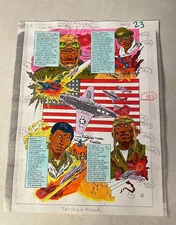 SGT ROCK #406 comic art color guide TUSKEGEE AIRMEN WWII war STUNNING SPLASH 