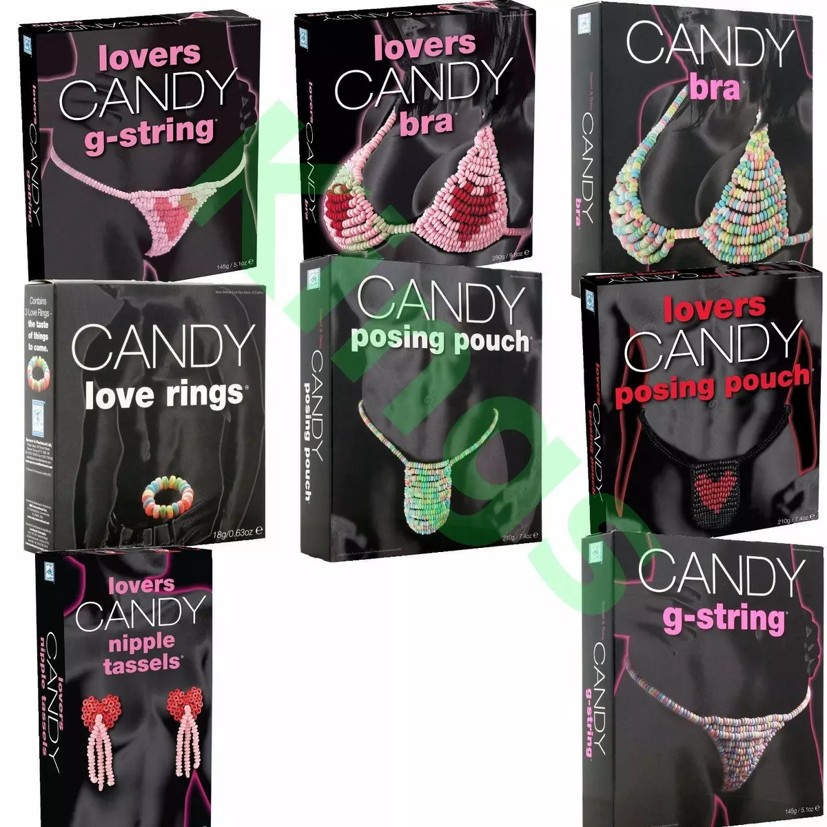 CANDY Bra G STRING Pouch EDIBLE UNDERWEAR Sherbet Sweets Hen