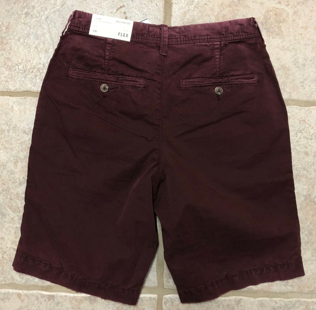 American Eagle Shorts NeXt Level Flex Men's Size 26 Slim Maroon Khaki