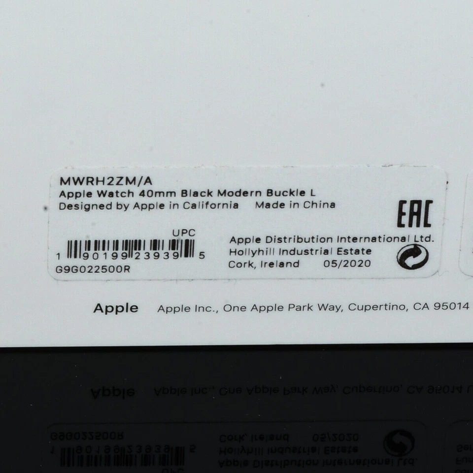 Apple iWatch 38mm 40mm 41mm 7 8 9 SE Cuero Moderno Hebilla Banda - Negro espacial L Foto 3 de 4