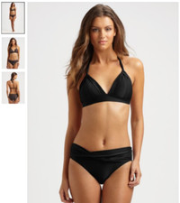 Badgley Mischka swimming bikini top black 8USA/12UK BNWT