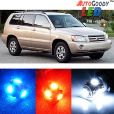 6 x Premium Xenon White LED Lights Interior Package Toyota Highlander + Tool