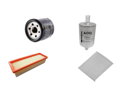 AOQ - KIT TAGLIANDO 3 FILTRI COMPATIBILE CON FIAT 500 (312) 1.0 HYBRID e 500 cabrio HYBRID 51KW 69CV,con 3litri olio SELENIA eco plus 0w20