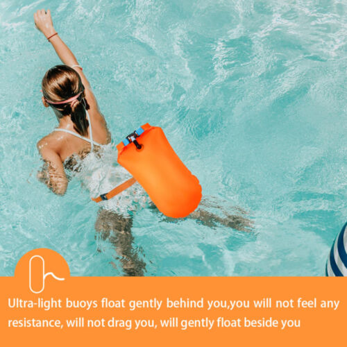 Safety Inflated Swim Buoy Float Tow for Swimming Flotation Aid Airbag Open Water - Picture 10 of 17