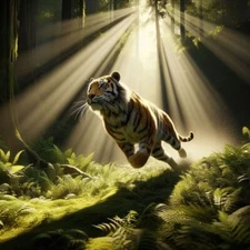 Digital Image Picture Photo Wallpaper Background Desktop AI Art Tiger Nature 2