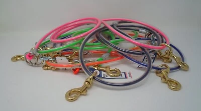 OMNIPET 8050 Cable Tree Tie Out-Hunting Dog Leash-Brass Snaps-Made In USA