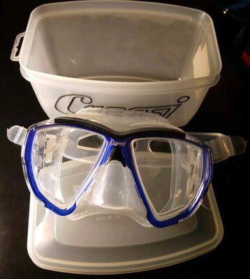 Cressi-sub: Big Eyes Mask Silic. - Blue - Adult Dive Mask with Inclined Lens