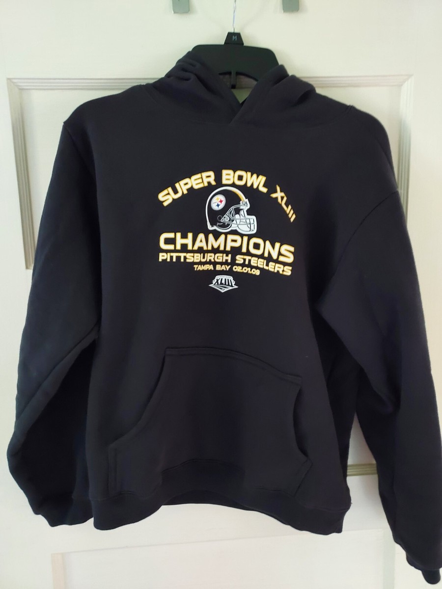 Pittsburgh Steelers Reebok Youth Pullover Hoodie Large Super Bowl