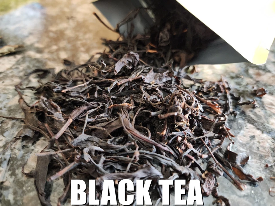 Té negro y verde 25 g: ¡100 % hojas sueltas importadas directamente del cultivador! Foto 4 de 4