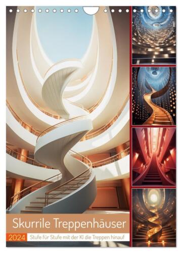 Skurrile Treppenhäuser (Wandkalender 2024 DIN A4 hoch), CALVENDO Monatskalender - Bild 1 von 1