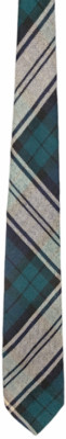 PRINGLE X LOCHCARRON Scotland 100% wool tie Black Watch Dress tartan plaid-EUC