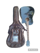 Keith Urban "urban" "player" Black Acoustic Guitar W/brown Soft Case.