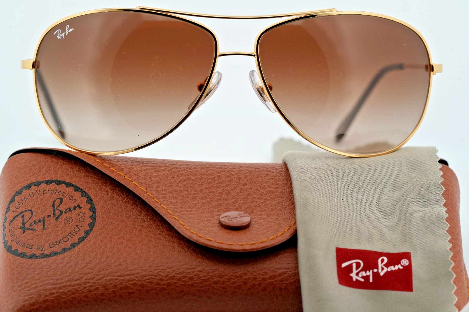 Ray-Ban Full-Rim Gradient Pilot Sunglasses RB3293 001/13 63 13 125