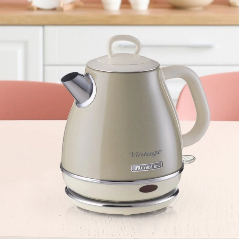 Ariete 2868 Bollitore Elettrico Vintage 1L, 1630W, Beige - Rotex - Immagine 2 di 4