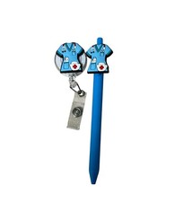 Nurse Scrub Top Retractable Badge Reel ID Holder Ink Pen