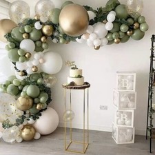Sage Green Balloon Arch Kit -102pc Olive Green Gold White