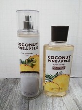 Bath  Body Works Coconut Pineapple Fine Fragrance Mist  Shower Gel 8.oz 2PK 