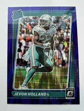 2021 Donruss Optic Jevon Holland Rated Rookie Purple Shock #267 Miami Dolphins