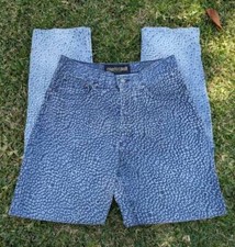 90's Vintage Roberto Cavalli Italy Blue Leopard Fade Denim Jeans 29x30