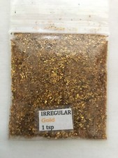 Solvent Resistant IRREGULAR shape Glitter GOLD DIGGER Nail Art Face Crafts 1tsp
