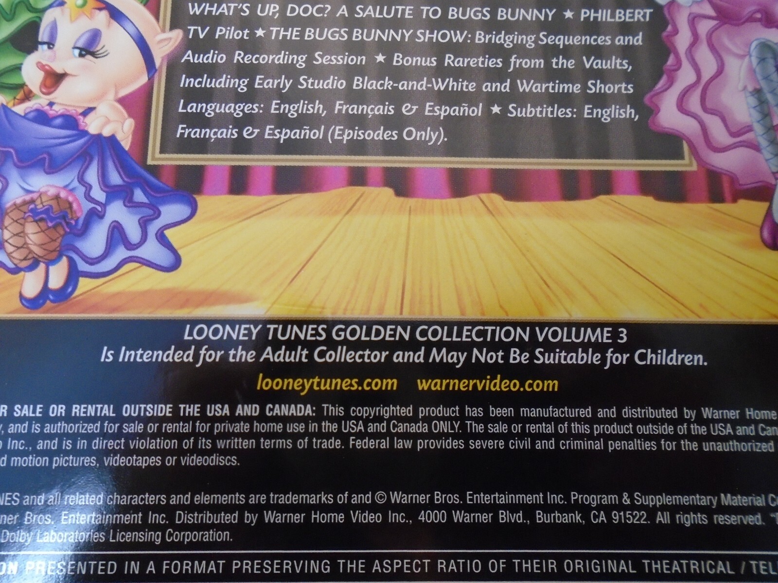 LOONEY TUNES Golden Collection Volume 3 DVD - 4 Disc Collection 12569688902