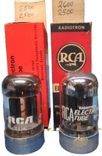 2X New Vintage CV898 7N7 Tube RCA Double Triode Black Plate Tested NOS