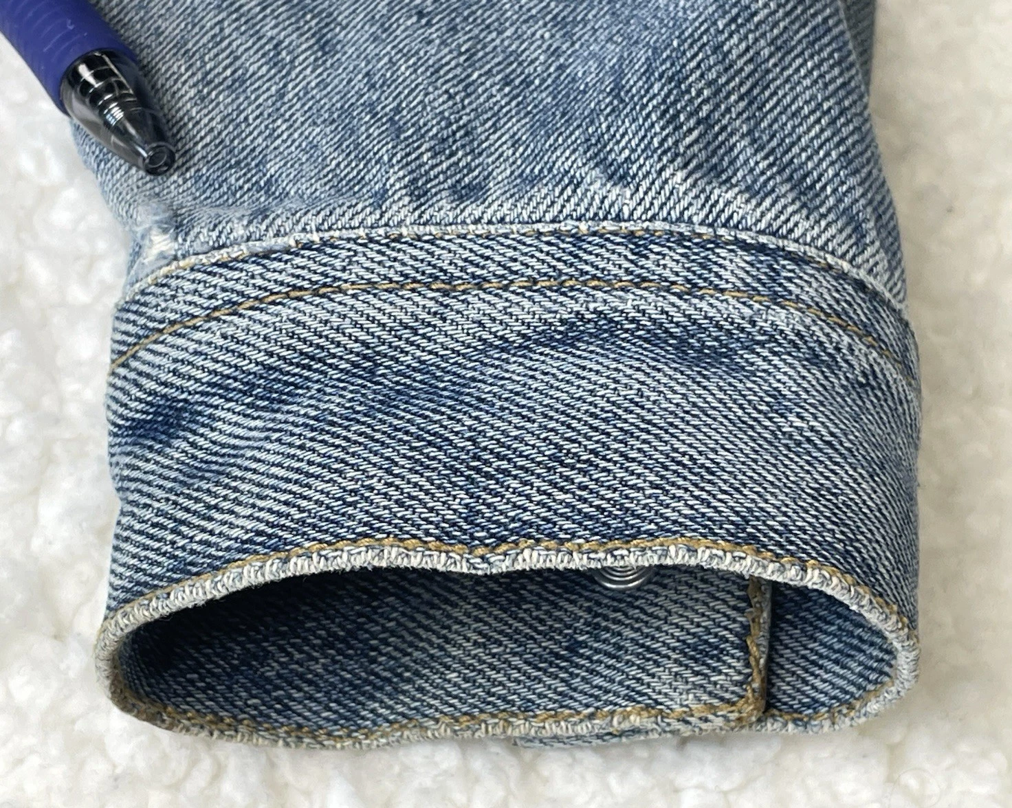 VTG Tehama-Clint Eastwood American Flag Embroidered Denim/Jean Jacket Unisex S - product detail image 15