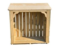 Tall Wooden Log Store Heavy Duty Outdoor Garden Firewood Storage Shed Redwood