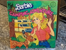 BARBIE CAMPING ADVENTURE 1981 TALKING STORY BOOK w/ RECORD