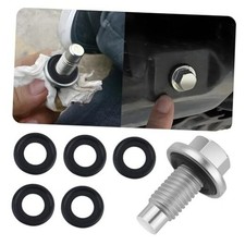 Oil Drain Plug with 5PCS Oil Drain Plug Gasket OEM EJ7Z-6730-A,Iron M12 1.75