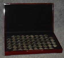 1999-2009 Complete Proof State & Territory Quarter 56 Coin Set In Display Case