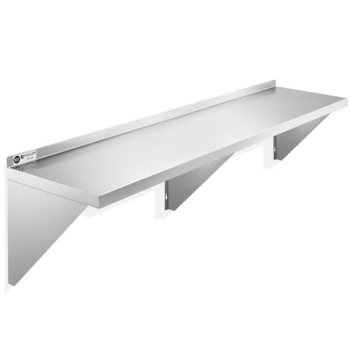 OPEN BOX - 18" x 72" Stainless Steel Shelf, NSF Commercial Restaurant Kitchen