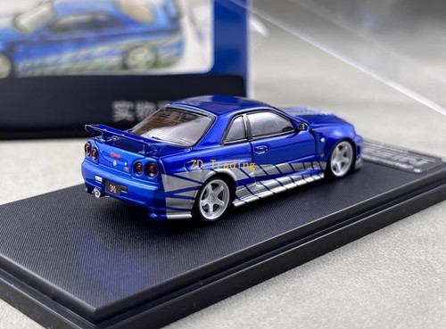 FS 1:64 Blue Skyline GTR R34 Nismo Z-Tune Sports Model Diecast Metal Car - Picture 7 of 10