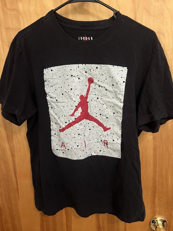 Men’s Air  Jordan Elephant Box Logo Size M Pre-owned Black/gray Cement.