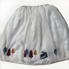 Hanna Andersson Disney Frozen II Theme tulle skirt Ivory silhouettes Size 10