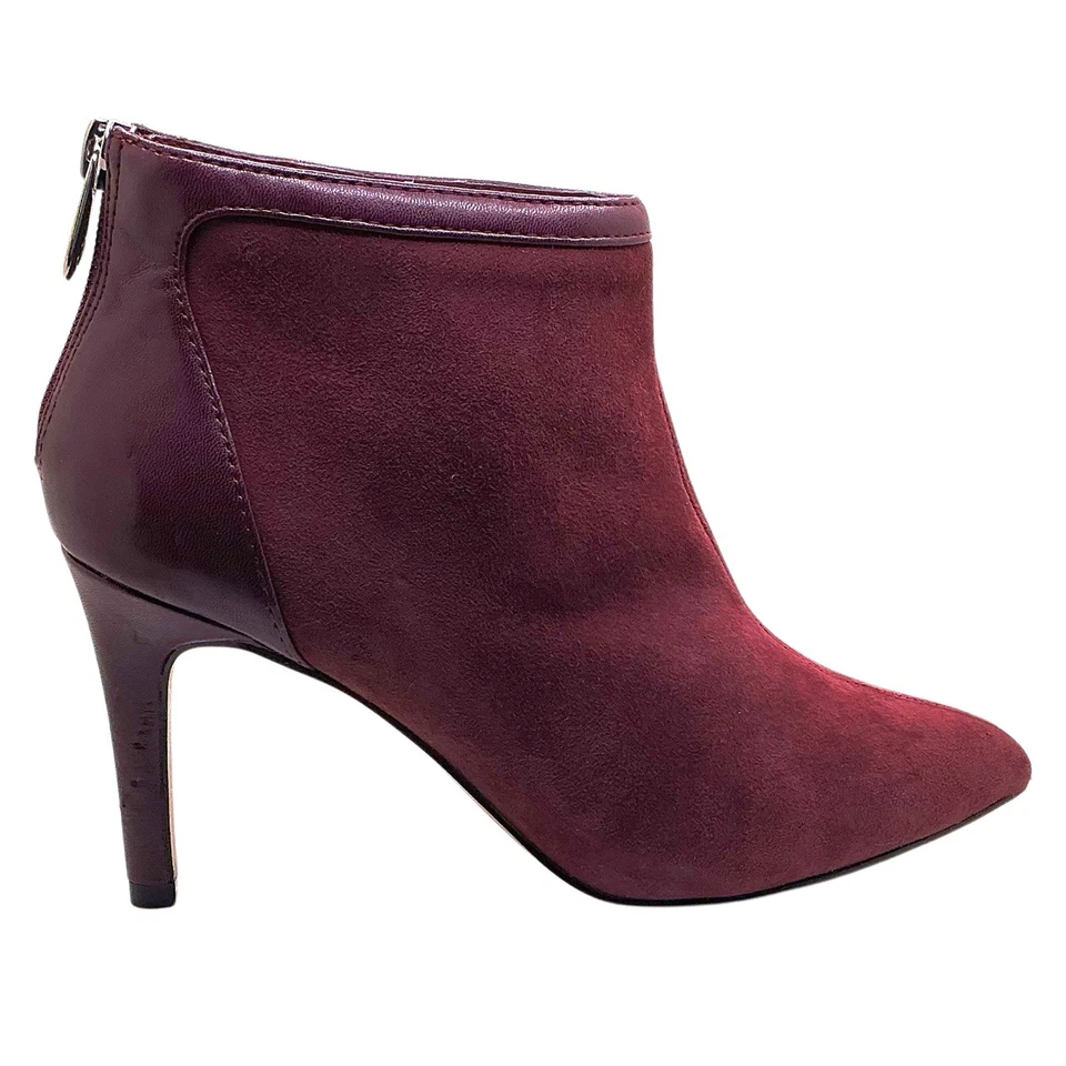 ADRIENNE VITTADINI Botín Gamuza Cuero Borgoña Talla 6M Foto 3 de 4