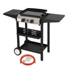 Gasgrill Grillwagen BBQ Grill Grillstation Griller Stahl 2 Brenner 4.8KW …