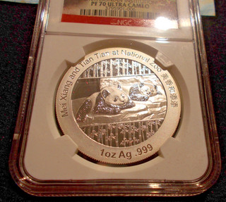 2014 SILVER PANDA NGC PF 70 ULTRA CAMEO 1oz. .999 SMITHSONIAN INSTITUTION