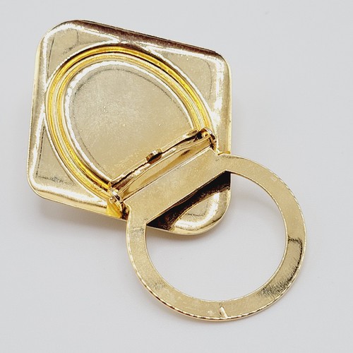 Elegant Classic Large Oval Faux Pearl Gold Tone Hinged Vintage Scarf Ring Clip - 第 13/18 張圖片