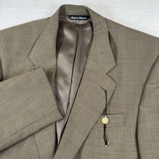 Jack Victor Suit Jacket Mens Size 42 Beige Wool Nylon 2 Button Blazer Canada