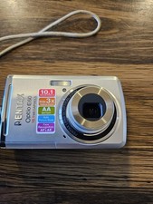 Pentax Optio E 60 10.1 Mega Pixels Digital Camera Silver Tested Working VGC