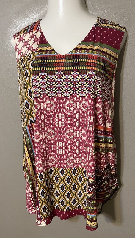 GORGEOUS JONES STUDIO BLOUSE - SIZE 1X  - LOVE THE COLORS