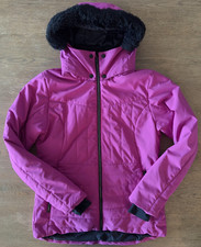Body Glove Women's Magenta Snow Ski Jacket w/Fur Lined Detachable Hood-Size Lge