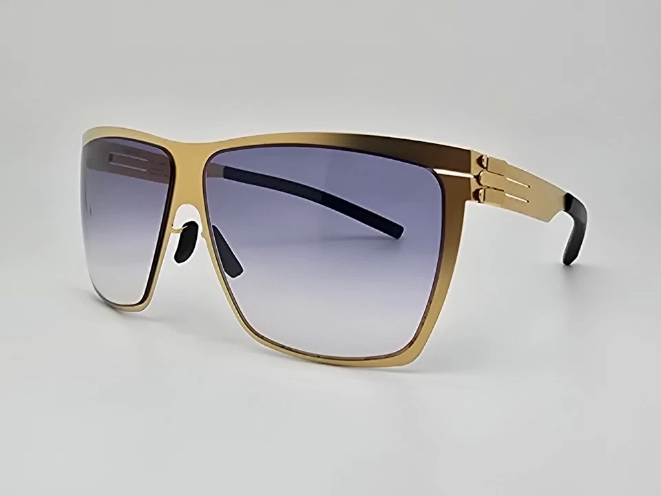 IC! Gafas de sol Berlin Dark Energy marco dorado azul claro lentes degradadas con estuche Foto 3 de 4